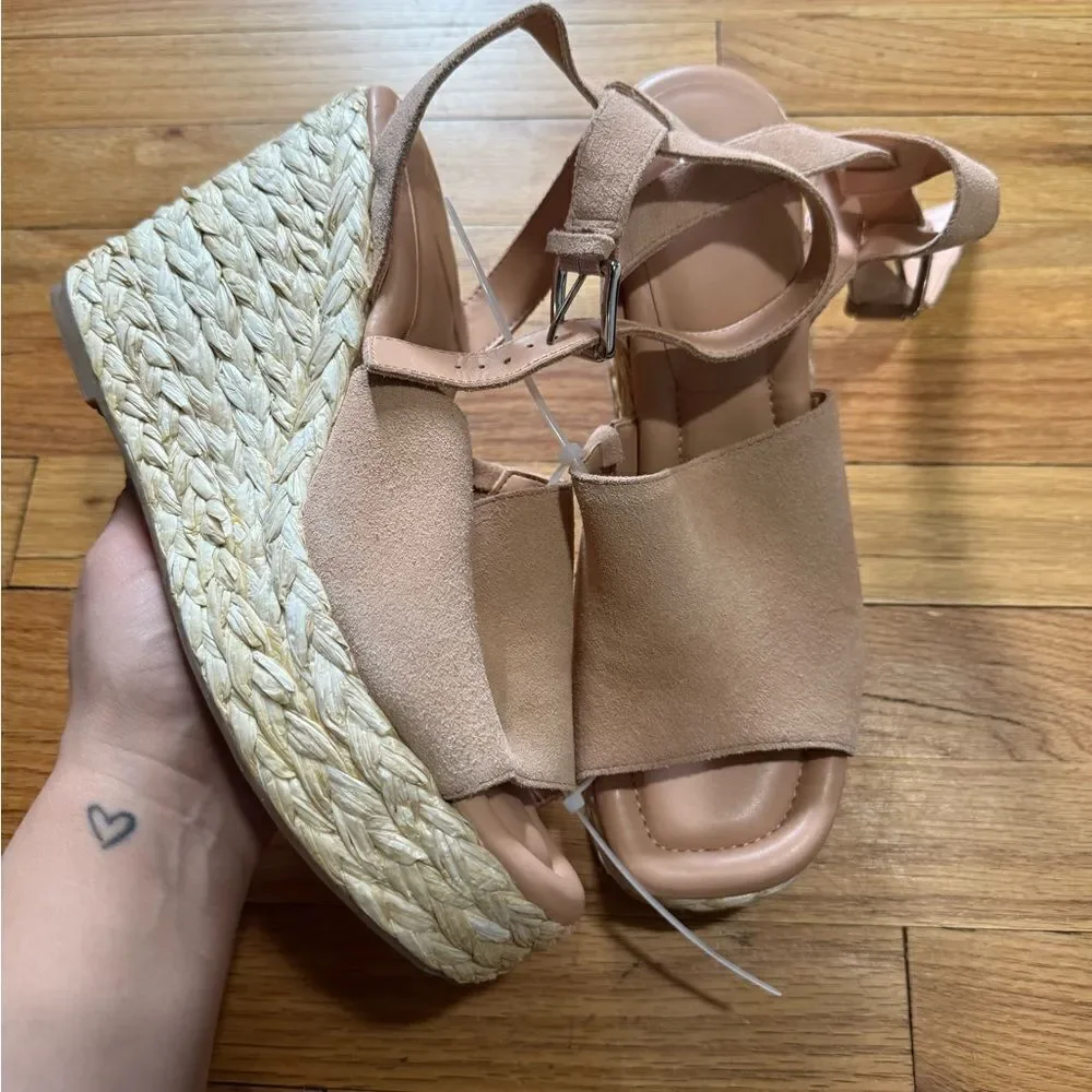 MARC FISHER LTD | Nelly Suede Woven Wedge Sandal